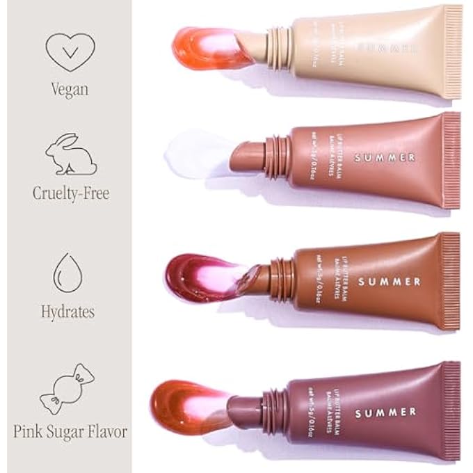 Skynest 4PCS TINTED LIP BUTTER BALM - CONDITIONING VEGAN LIP CARE FOR INSTANT MOISTURE, SHINE & HYDRATION - SHEER-TINTED, SOOTHING SOFTENS DRY LIPSA - Image 2